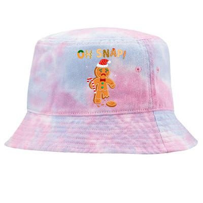 Oh Snap Gingerbread Funny Christmas Xmas Tie-Dyed Bucket Hat