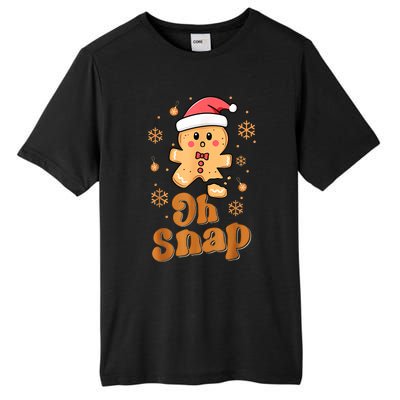 Oh Snap Gingerbread Man Cute Christmas Cookie Baking Team Tall Fusion ChromaSoft Performance T-Shirt