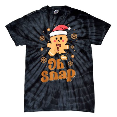 Oh Snap Gingerbread Man Cute Christmas Cookie Baking Team Tie-Dye T-Shirt