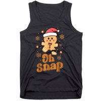 Oh Snap Gingerbread Man Cute Christmas Cookie Baking Team Tank Top