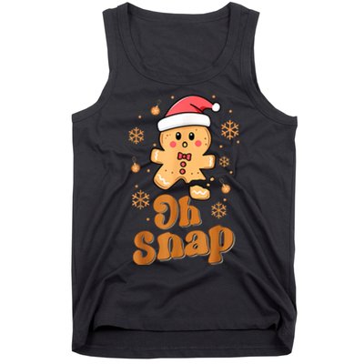 Oh Snap Gingerbread Man Cute Christmas Cookie Baking Team Tank Top