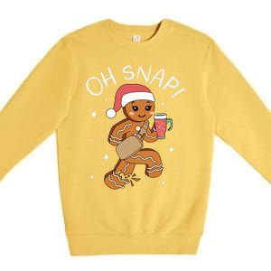 Oh Snap Gingerbread Christmas Premium Crewneck Sweatshirt