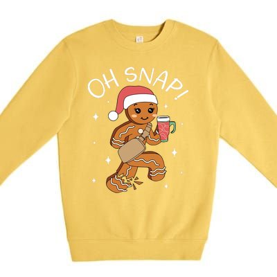 Oh Snap Gingerbread Christmas Premium Crewneck Sweatshirt