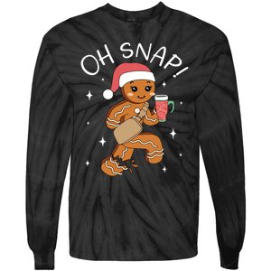 Oh Snap Gingerbread Christmas Tie-Dye Long Sleeve Shirt