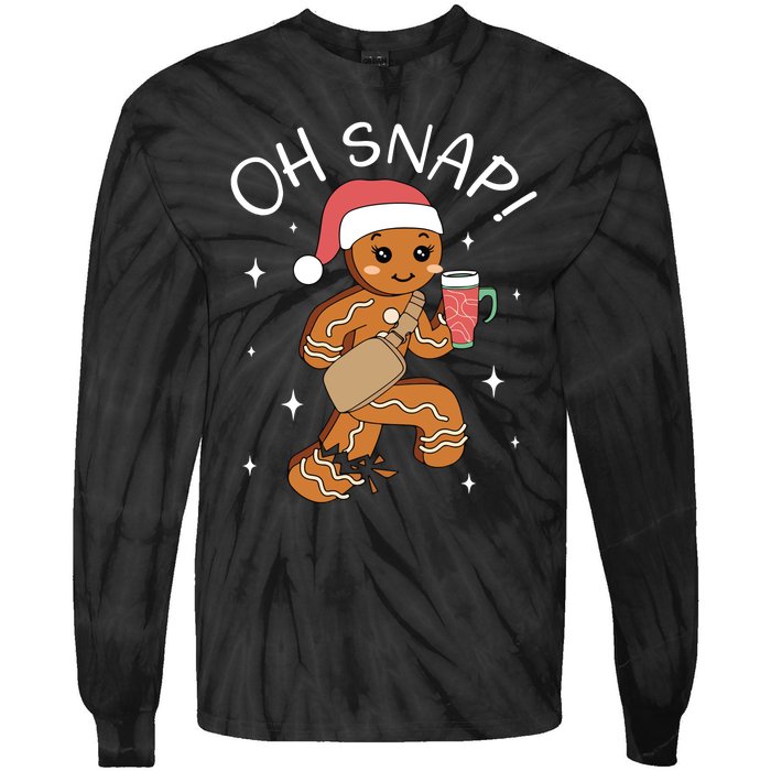 Oh Snap Gingerbread Christmas Tie-Dye Long Sleeve Shirt