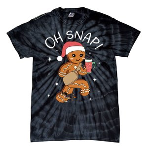 Oh Snap Gingerbread Christmas Tie-Dye T-Shirt