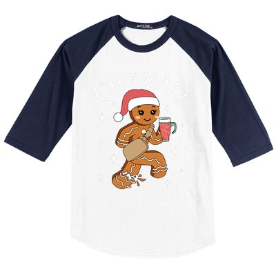 Oh Snap Gingerbread Christmas Baseball Sleeve Shirt