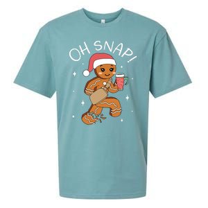 Oh Snap Gingerbread Christmas Sueded Cloud Jersey T-Shirt