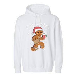 Oh Snap Gingerbread Christmas Garment-Dyed Fleece Hoodie