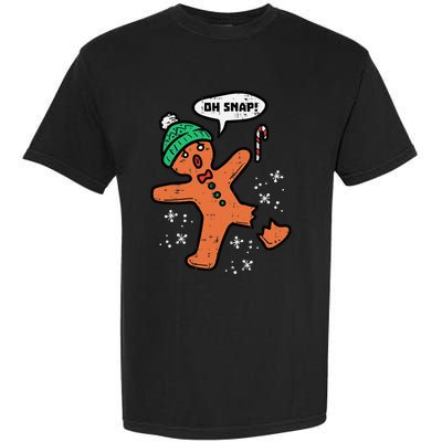 Oh Snap Gingerbread Man Funny Christmas Xmas Garment-Dyed Heavyweight T-Shirt