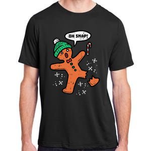 Oh Snap Gingerbread Man Funny Christmas Xmas Adult ChromaSoft Performance T-Shirt