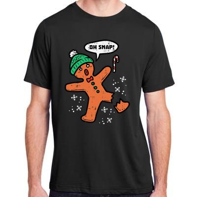 Oh Snap Gingerbread Man Funny Christmas Xmas Adult ChromaSoft Performance T-Shirt