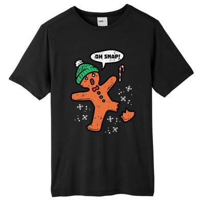 Oh Snap Gingerbread Man Funny Christmas Xmas Tall Fusion ChromaSoft Performance T-Shirt