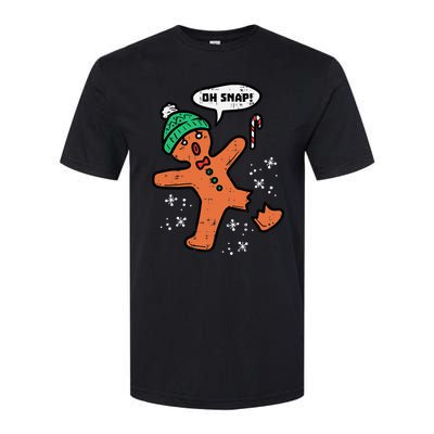 Oh Snap Gingerbread Man Funny Christmas Xmas Softstyle CVC T-Shirt