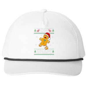 Oh Snap Gingerbread Man Christmas Funny Cookie Baking Xmas Snapback Five-Panel Rope Hat