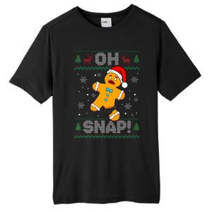 Oh Snap Gingerbread Man Christmas Funny Cookie Baking Xmas Tall Fusion ChromaSoft Performance T-Shirt