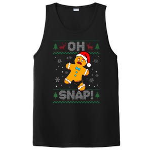 Oh Snap Gingerbread Man Christmas Funny Cookie Baking Xmas PosiCharge Competitor Tank