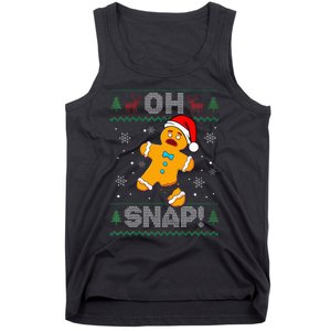 Oh Snap Gingerbread Man Christmas Funny Cookie Baking Xmas Tank Top