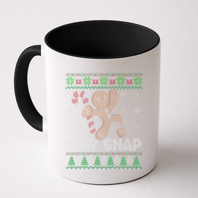 Oh Snap Gingerbread Man Cookie Xmas Ugly Christmas Sweater Mug