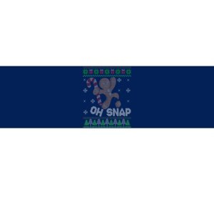 Oh Snap Gingerbread Man Cookie Xmas Ugly Christmas Sweater Bumper Sticker