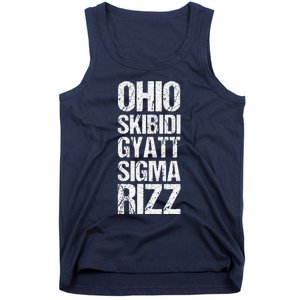 Ohio Skibid.I Gyatt Sigma Rizz Popular Slang Meme Tank Top