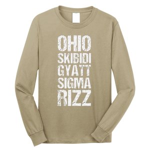 Ohio Skibid.I Gyatt Sigma Rizz Popular Slang Meme Long Sleeve Shirt