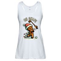 Oh Snap Gingerbreadman Golfer Golf Christmas Golfing Ladies Essential Flowy Tank