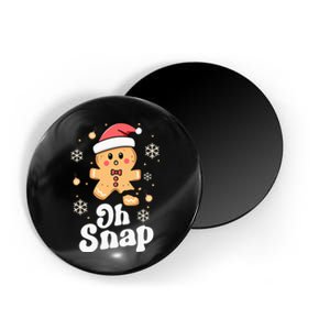 Oh Snap Gingerbread Man Cute Christmas Cookie Baking Team Magnet