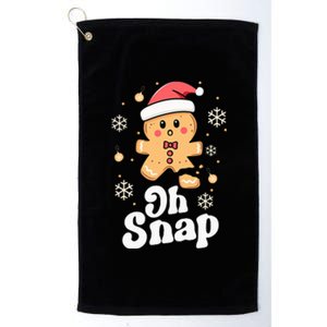 Oh Snap Gingerbread Man Cute Christmas Cookie Baking Team Platinum Collection Golf Towel