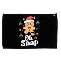 Oh Snap Gingerbread Man Cute Christmas Cookie Baking Team Grommeted Golf Towel