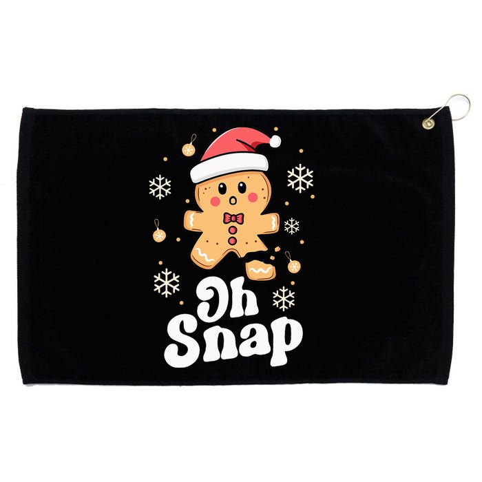 Oh Snap Gingerbread Man Cute Christmas Cookie Baking Team Grommeted Golf Towel