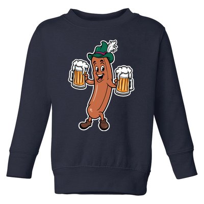 Oktoberfest Sausage Germany Lederhosen Bier Beer Toddler Sweatshirt