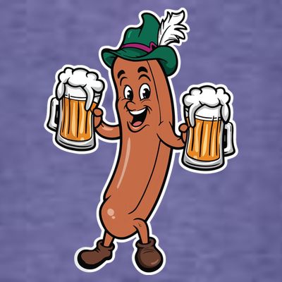 Oktoberfest Sausage Germany Lederhosen Bier Beer T-Shirt