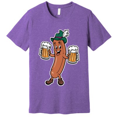 Oktoberfest Sausage Germany Lederhosen Bier Beer Premium T-Shirt