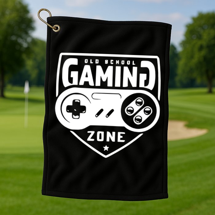 Old School Gaming Zone Golf Towel