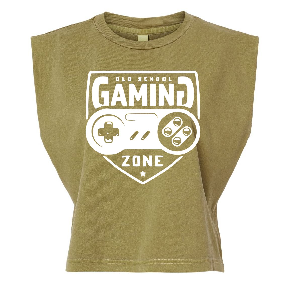 Old School Gaming Zone Garment-Dyed Women's Muscle Tee