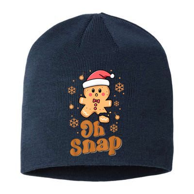 Oh Snap Gingerbread Man Cute Christmas Cookie Baking Team Sustainable Beanie