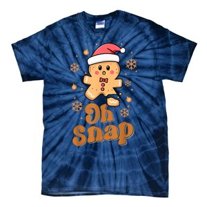 Oh Snap Gingerbread Man Cute Christmas Cookie Baking Team Tie-Dye T-Shirt