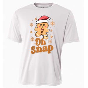 Oh Snap Gingerbread Man Cute Christmas Cookie Baking Team Cooling Performance Crew T-Shirt