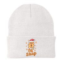 Oh Snap Gingerbread Man Cute Christmas Cookie Baking Team Knit Cap Winter Beanie