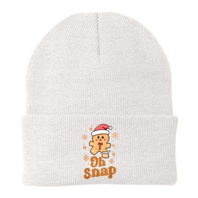 Oh Snap Gingerbread Man Cute Christmas Cookie Baking Team Knit Cap Winter Beanie