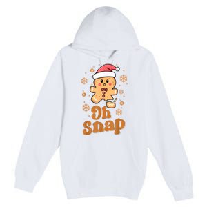 Oh Snap Gingerbread Man Cute Christmas Cookie Baking Team Premium Pullover Hoodie