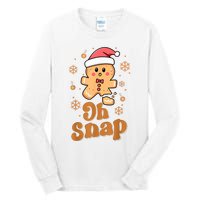 Oh Snap Gingerbread Man Cute Christmas Cookie Baking Team Tall Long Sleeve T-Shirt