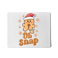 Oh Snap Gingerbread Man Cute Christmas Cookie Baking Team Mousepad