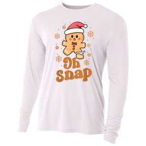 Oh Snap Gingerbread Man Cute Christmas Cookie Baking Team Cooling Performance Long Sleeve Crew