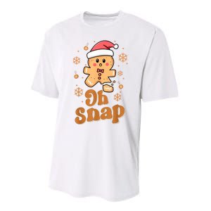 Oh Snap Gingerbread Man Cute Christmas Cookie Baking Team Performance Sprint T-Shirt