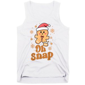 Oh Snap Gingerbread Man Cute Christmas Cookie Baking Team Tank Top