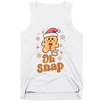 Oh Snap Gingerbread Man Cute Christmas Cookie Baking Team Tank Top