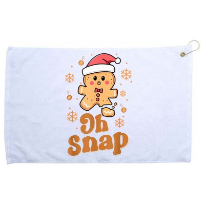 Oh Snap Gingerbread Man Cute Christmas Cookie Baking Team Grommeted Golf Towel