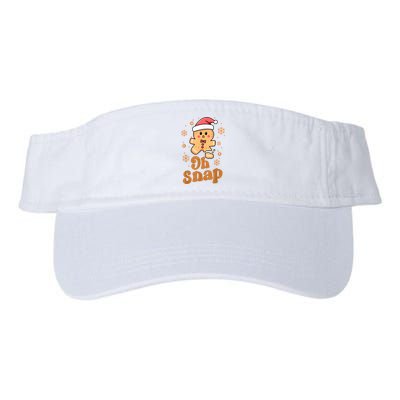 Oh Snap Gingerbread Man Cute Christmas Cookie Baking Team Valucap Bio-Washed Visor